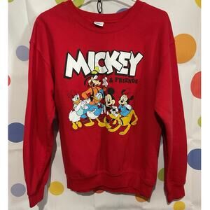 Disney Mickey Red Sweatshirt Women's Size XS NEW